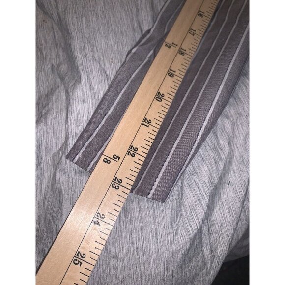 IPEKYOL Gray White Striped One Button Linen Blend Casual Career Blazer Size 8 - Picture 11 of 12